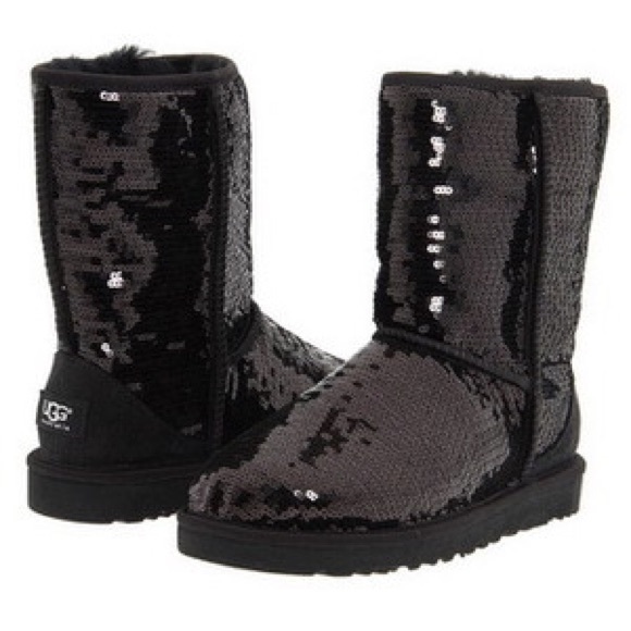 UGG Shoes - Classic Short Sequin UGG boots - Size 8